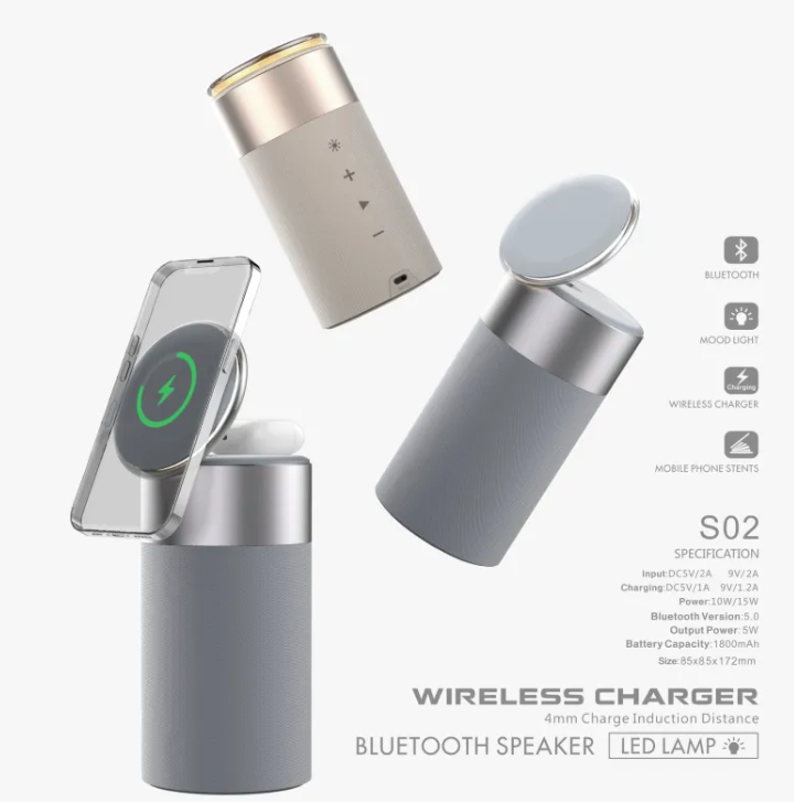 Chargeur Sync 3-in-1 Chargeur Magnétique + Haut-Parleur + Lampe Tactile